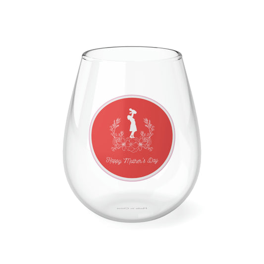 Happy Mother's Day Circle Water Glass