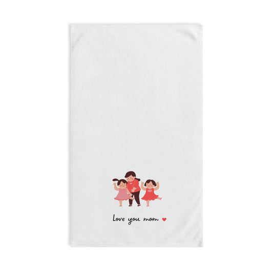 Love You Mom Daughter Hand Towel